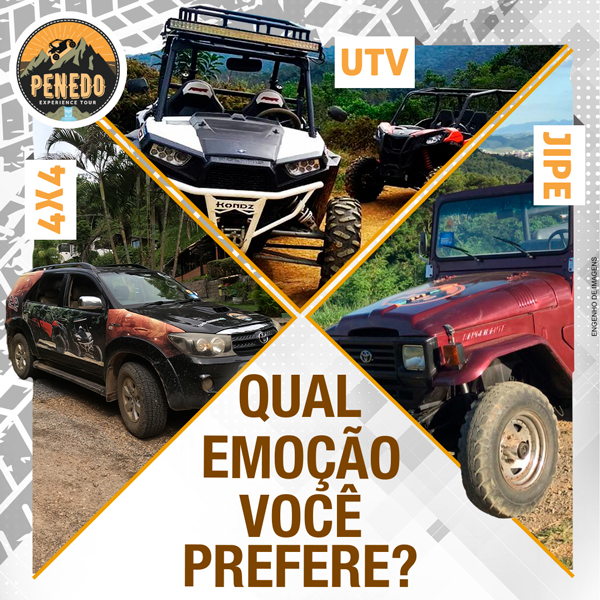 UTV, 4X4 ou JIPE: Qual emoção você prefere?